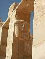 The goddes Hathor, to be found here in the capitals of the pillars