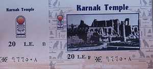 Ticket for the Karnak temple